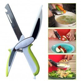 Multifunction Clever Smart Cutter 6 In 1 Knife & Cutting Board Scissors – Food, Vegetable Chopper